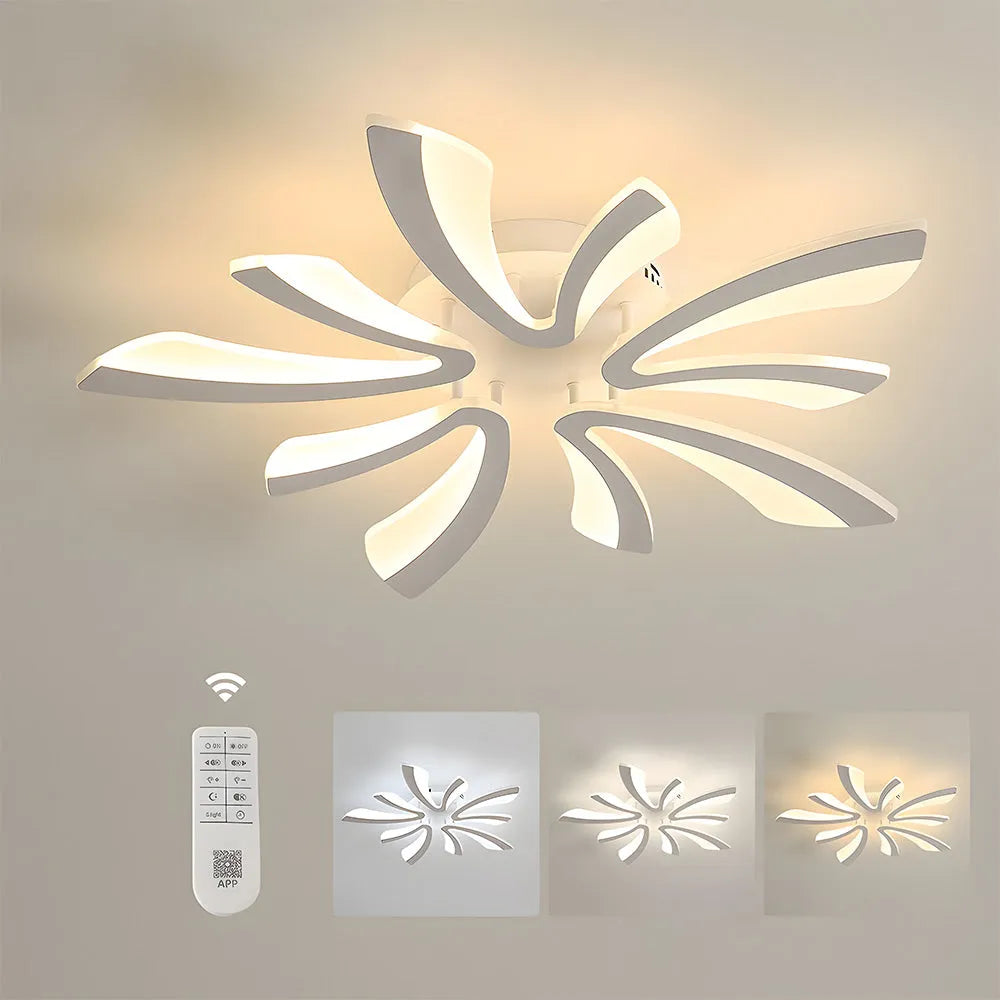 Acrylic Petal Nordic Flush Mount Ceiling Light | Acriva