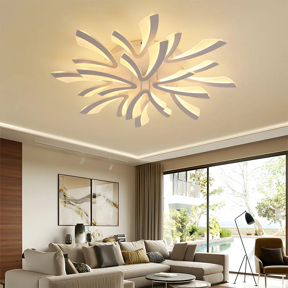 Acrylic Petal Nordic Flush Mount Ceiling Light | Acriva