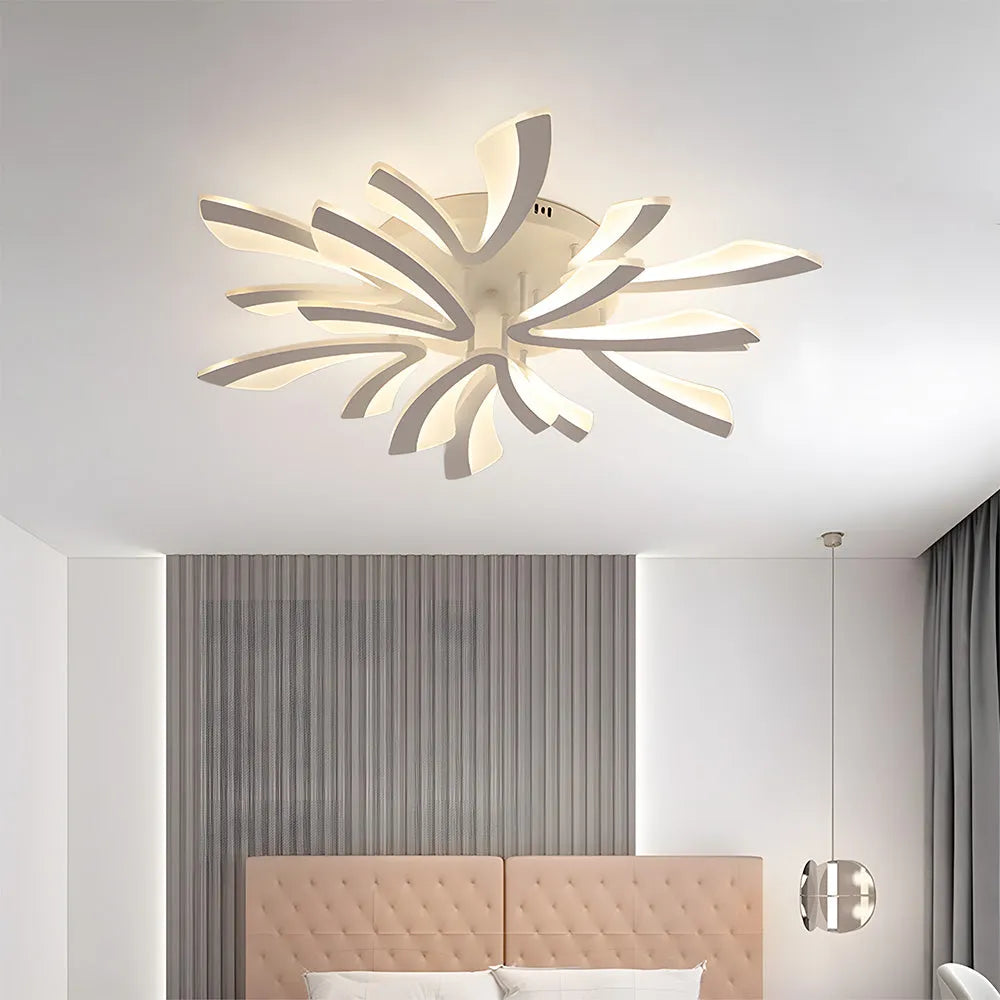 Acrylic Petal Nordic Flush Mount Ceiling Light | Acriva