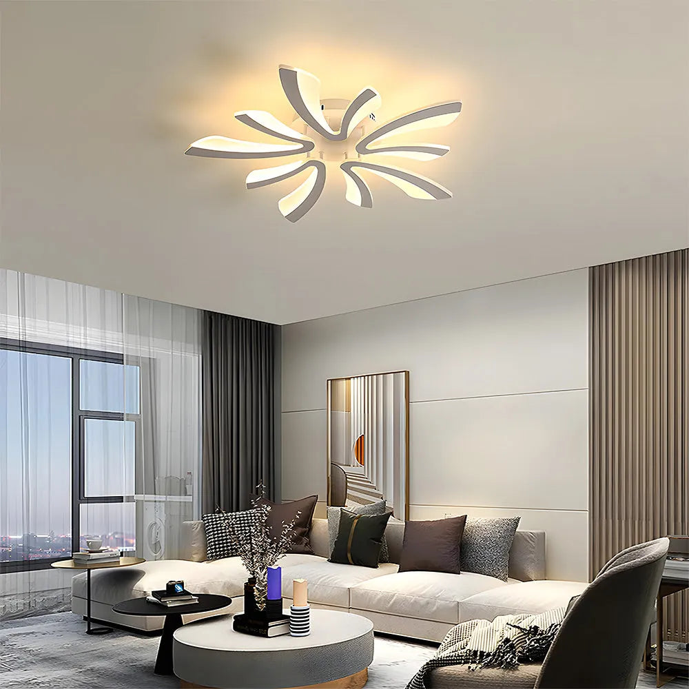 Acrylic Petal Nordic Flush Mount Ceiling Light | Acriva
