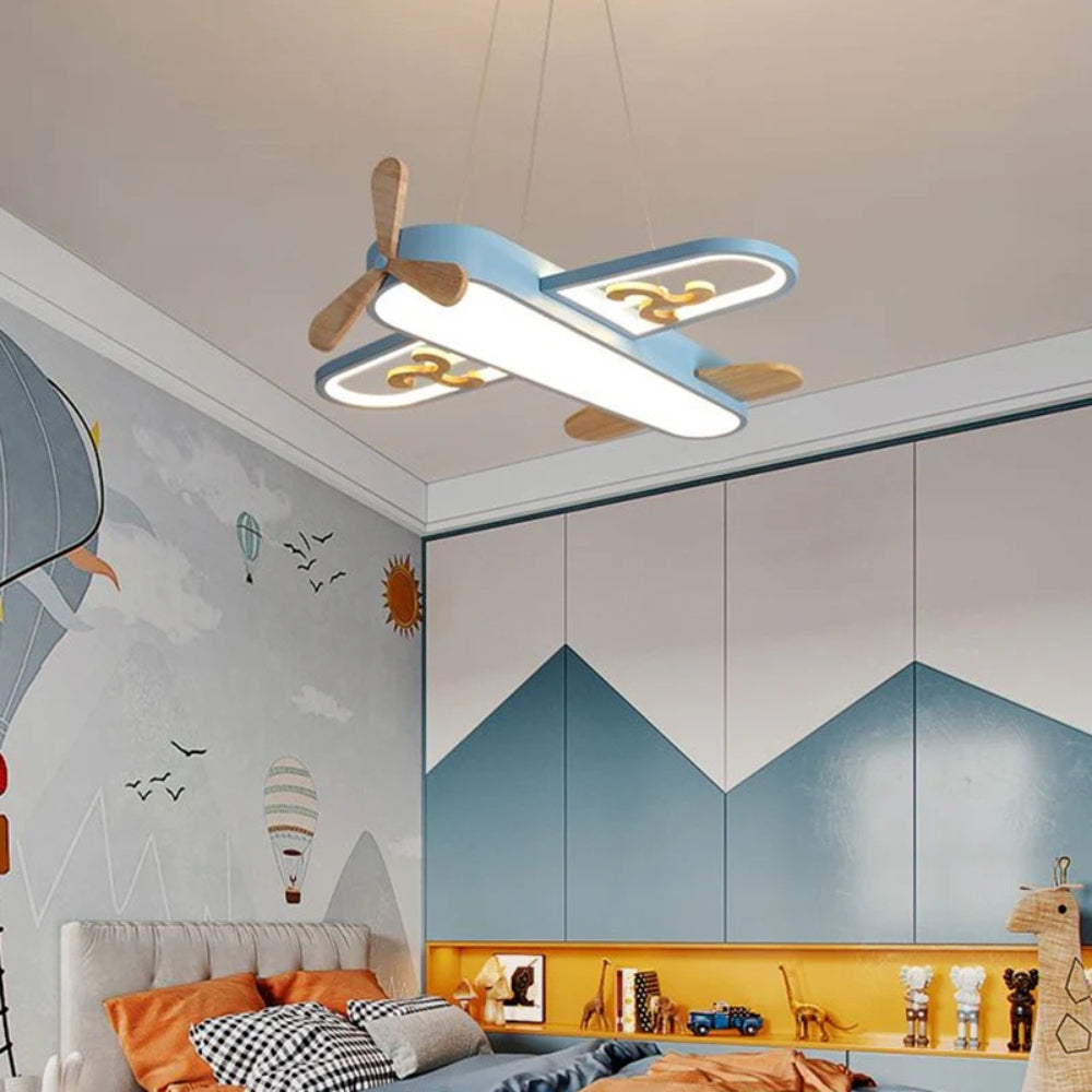 Acrylic Plane Pendant Light for Kids Bedroom LED Design | Zenvora