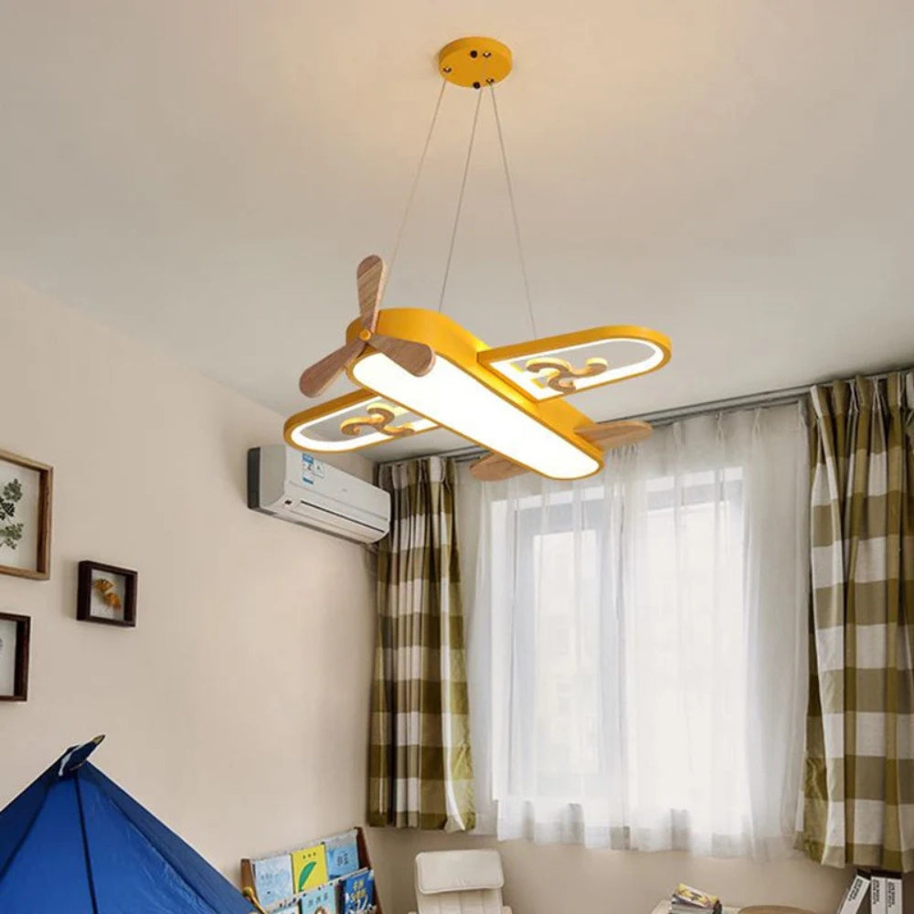 Acrylic Plane Pendant Light for Kids Bedroom LED Design | Zenvora