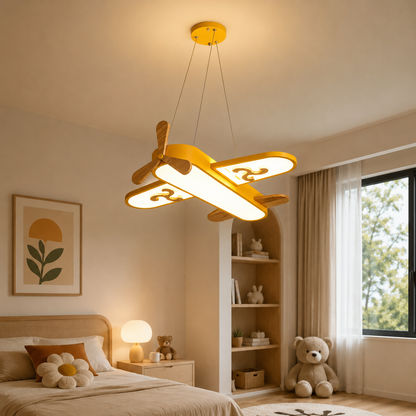 Acrylic Plane Pendant Light for Kids Bedroom LED Design | Zenvora