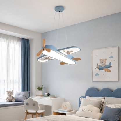 Acrylic Plane Pendant Light for Kids Bedroom LED Design | Zenvora