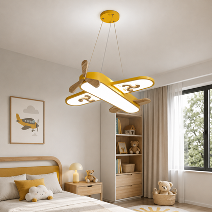 Acrylic Plane Pendant Light for Kids Bedroom LED Design | Zenvora