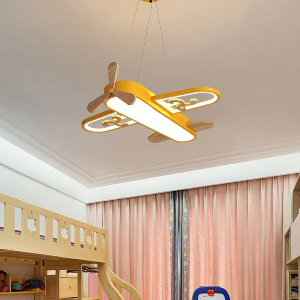 Acrylic Plane Pendant Light for Kids Bedroom LED Design | Zenvora