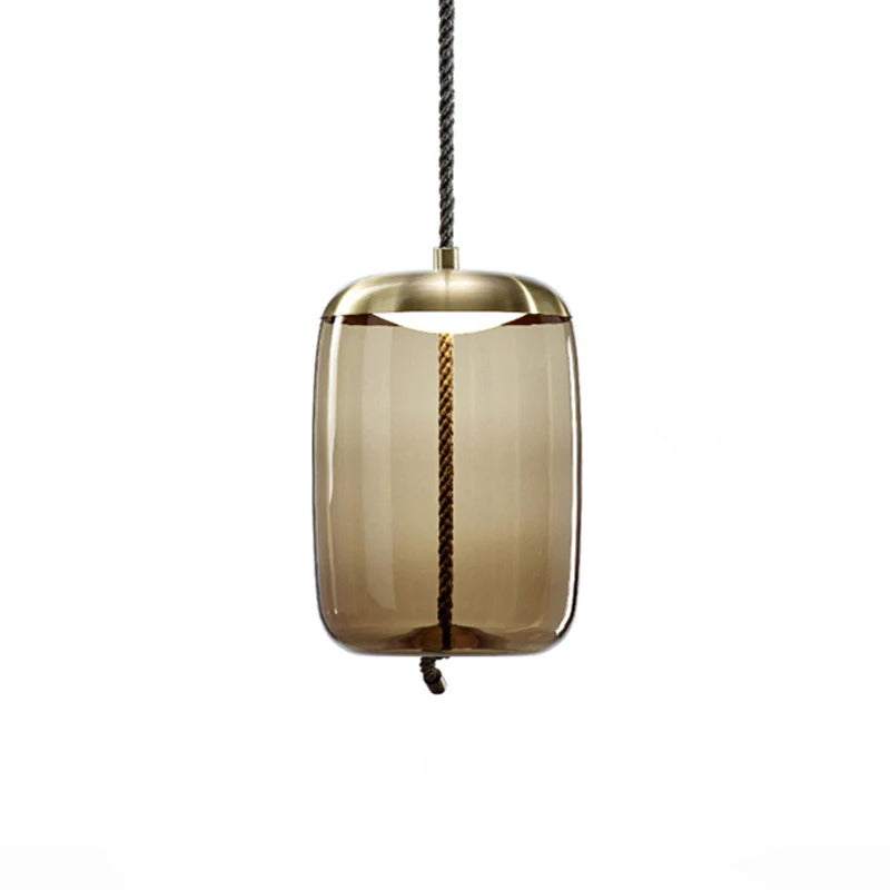 Amber Glass Pendant Light Contemporary Dining Room | Zyntora