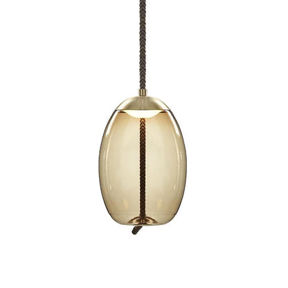 Amber Glass Pendant Light Contemporary Dining Room | Zyntora