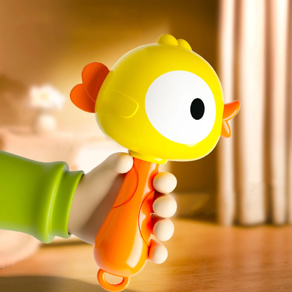 Animal Rattle Toy with Easy Grip Handle for Kids