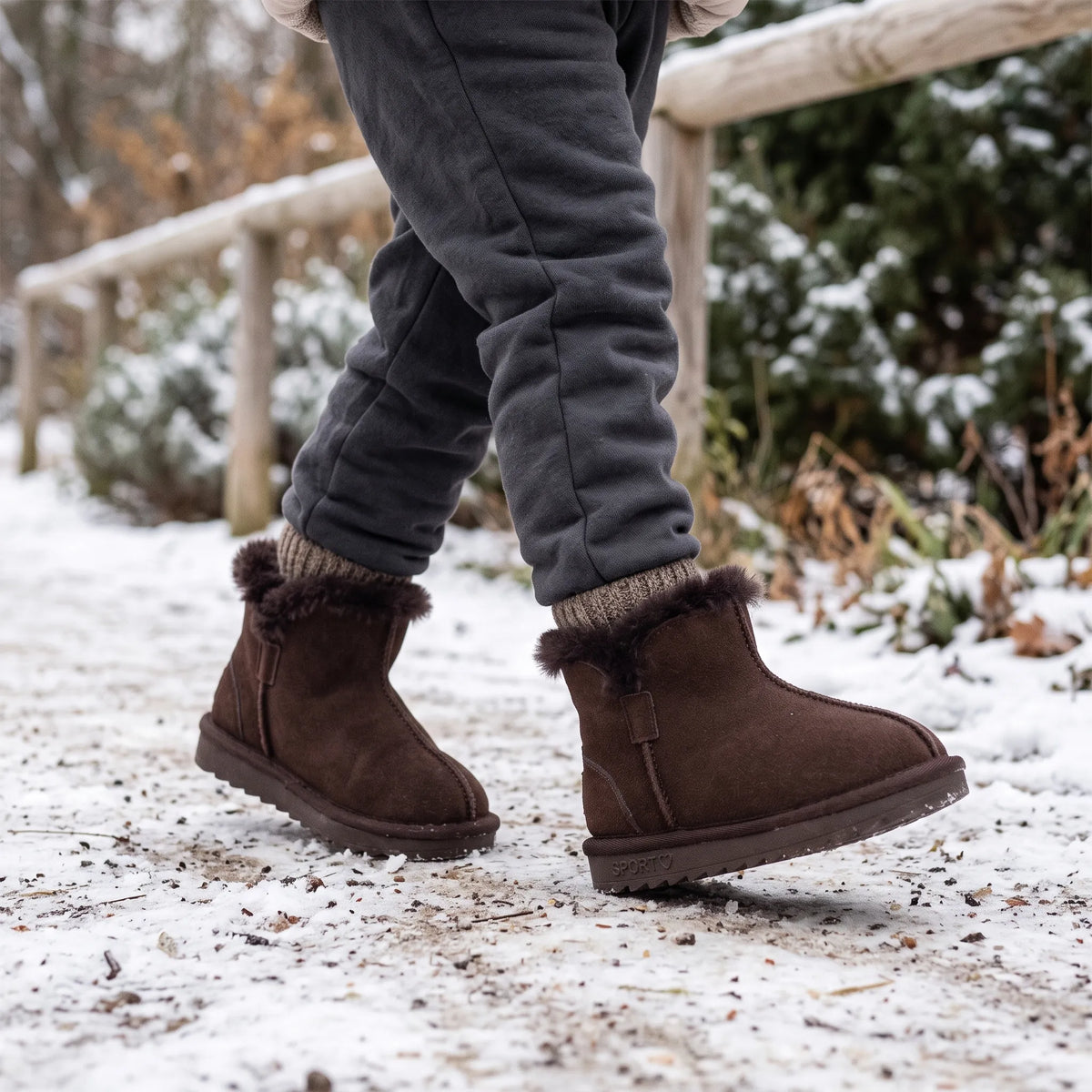 Ankle Winter Boots With Tread
