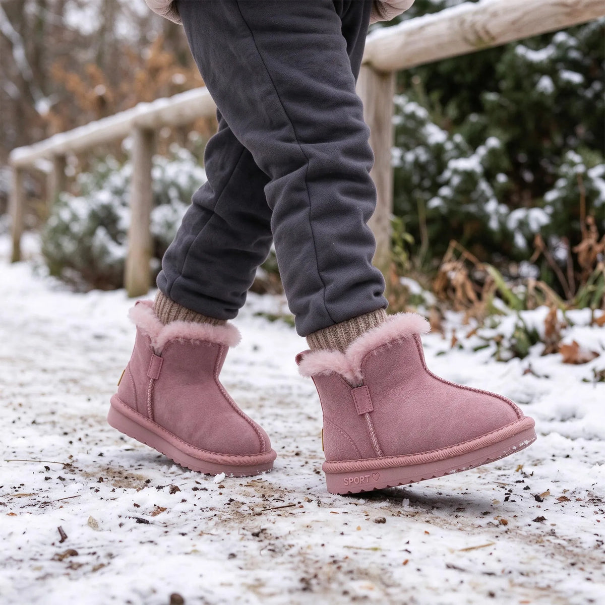 Ankle Winter Boots With Tread