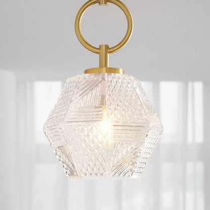 Art Deco Brass Glass Ceiling Light Fixture | Olvino