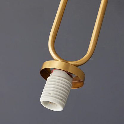 Art Deco Brass Glass Ceiling Light Fixture | Olvino