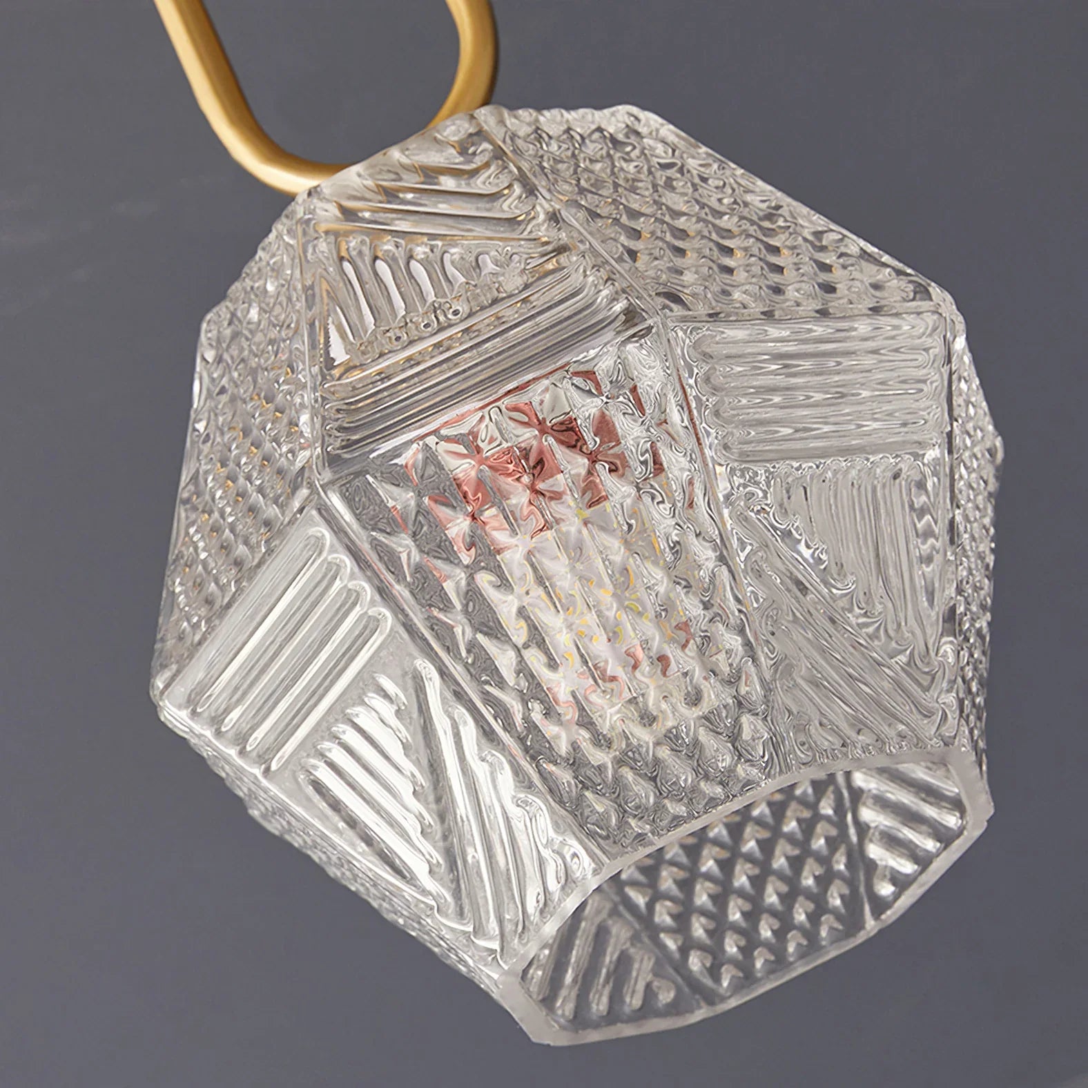 Art Deco Brass Glass Ceiling Light Fixture | Olvino