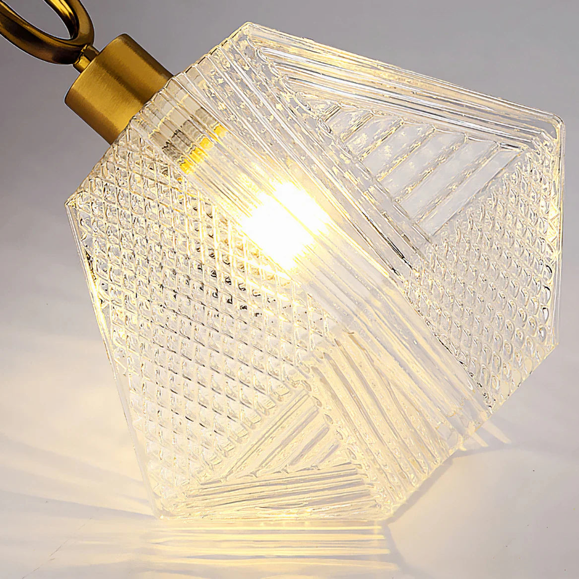 Art Deco Brass Glass Ceiling Light Fixture | Olvino