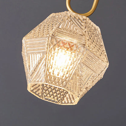 Art Deco Brass Glass Ceiling Light Fixture | Olvino