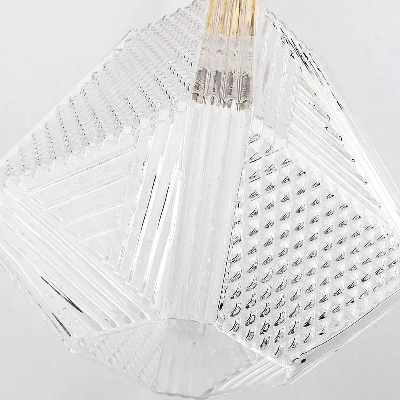 Art Deco Brass Glass Ceiling Light Fixture | Olvino
