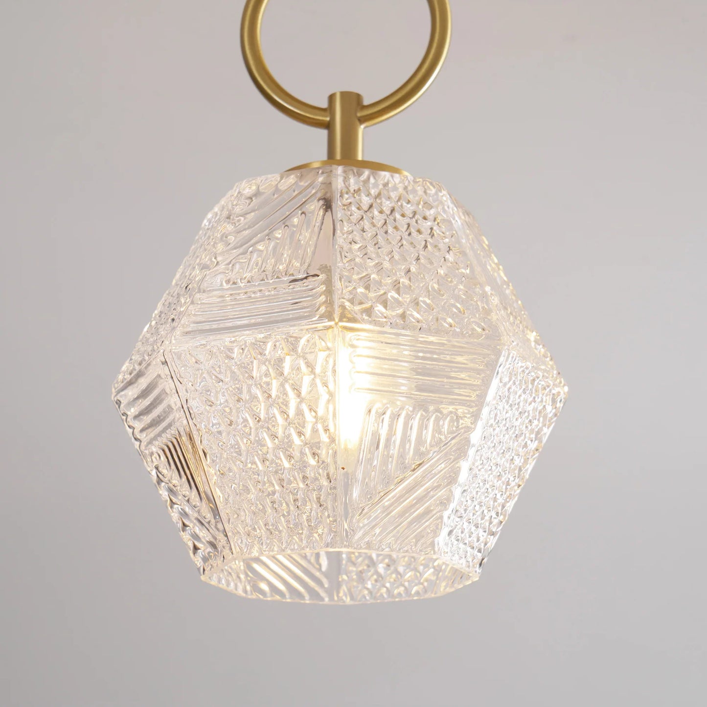 Art Deco Brass Glass Ceiling Light Fixture | Olvino