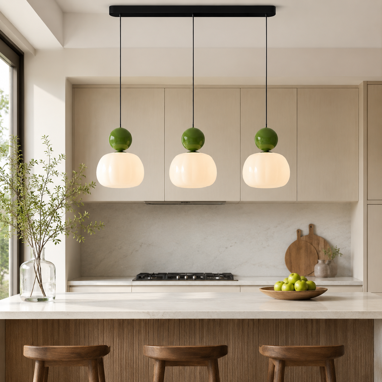 Art Deco Glass Pendant Light With Adjustable LED Modes | Morvian