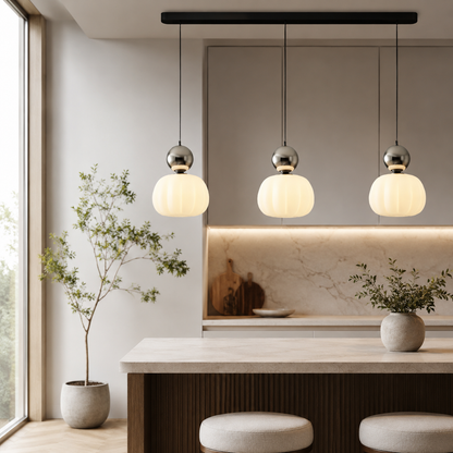 Art Deco Glass Pendant Light With Adjustable LED Modes | Morvian