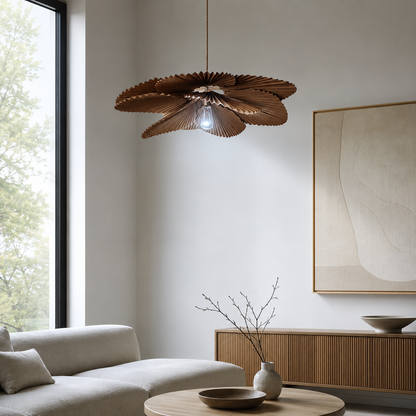 Art Deco Paper Flower Pendant Light with LED Lighting | Zyntara