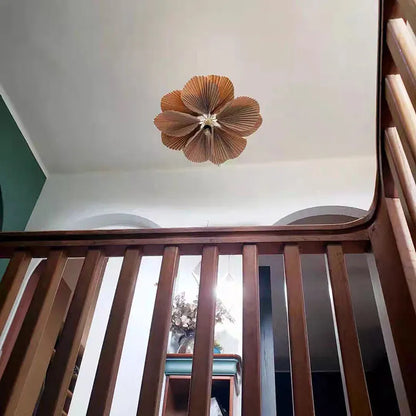 Art Deco Paper Flower Pendant Light with LED Lighting | Zyntara