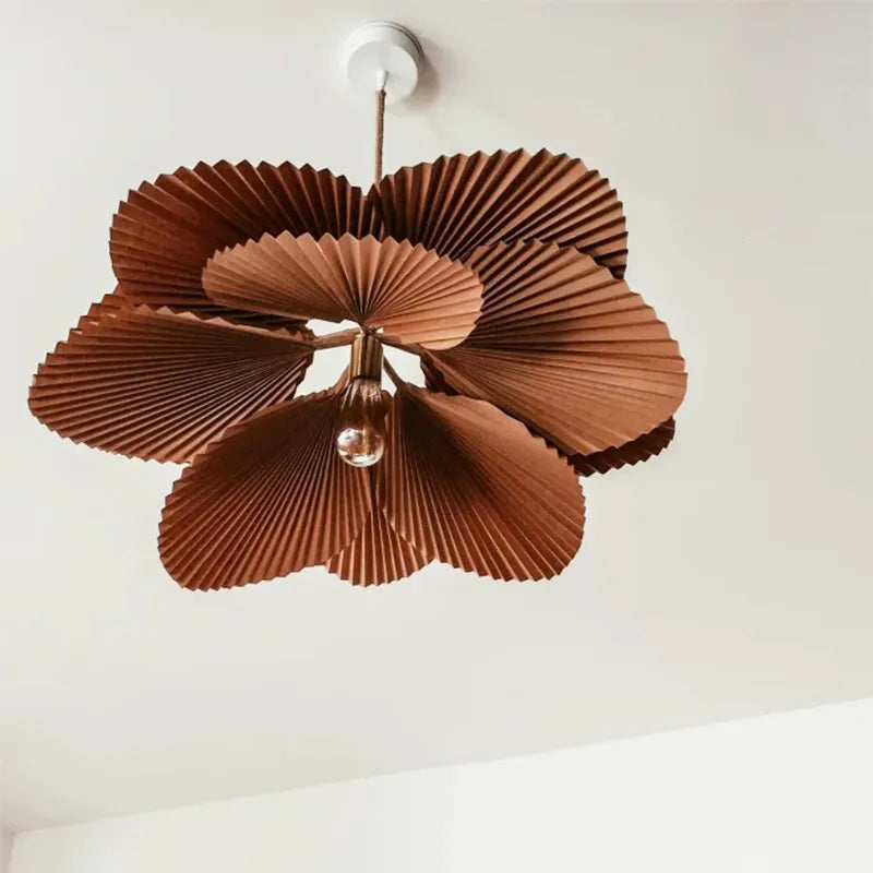 Art Deco Paper Flower Pendant Light with LED Lighting | Zyntara