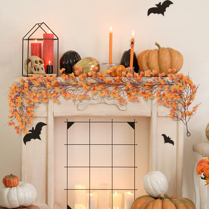 Artificial Maple Leaf Garland for Fall and Halloween Decor