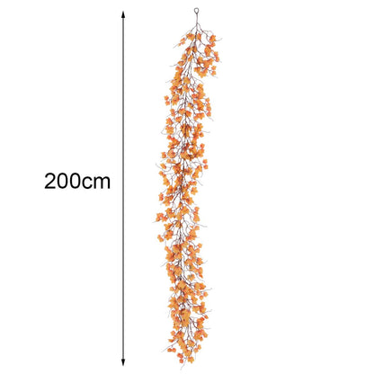 Artificial Maple Leaf Garland for Fall and Halloween Decor