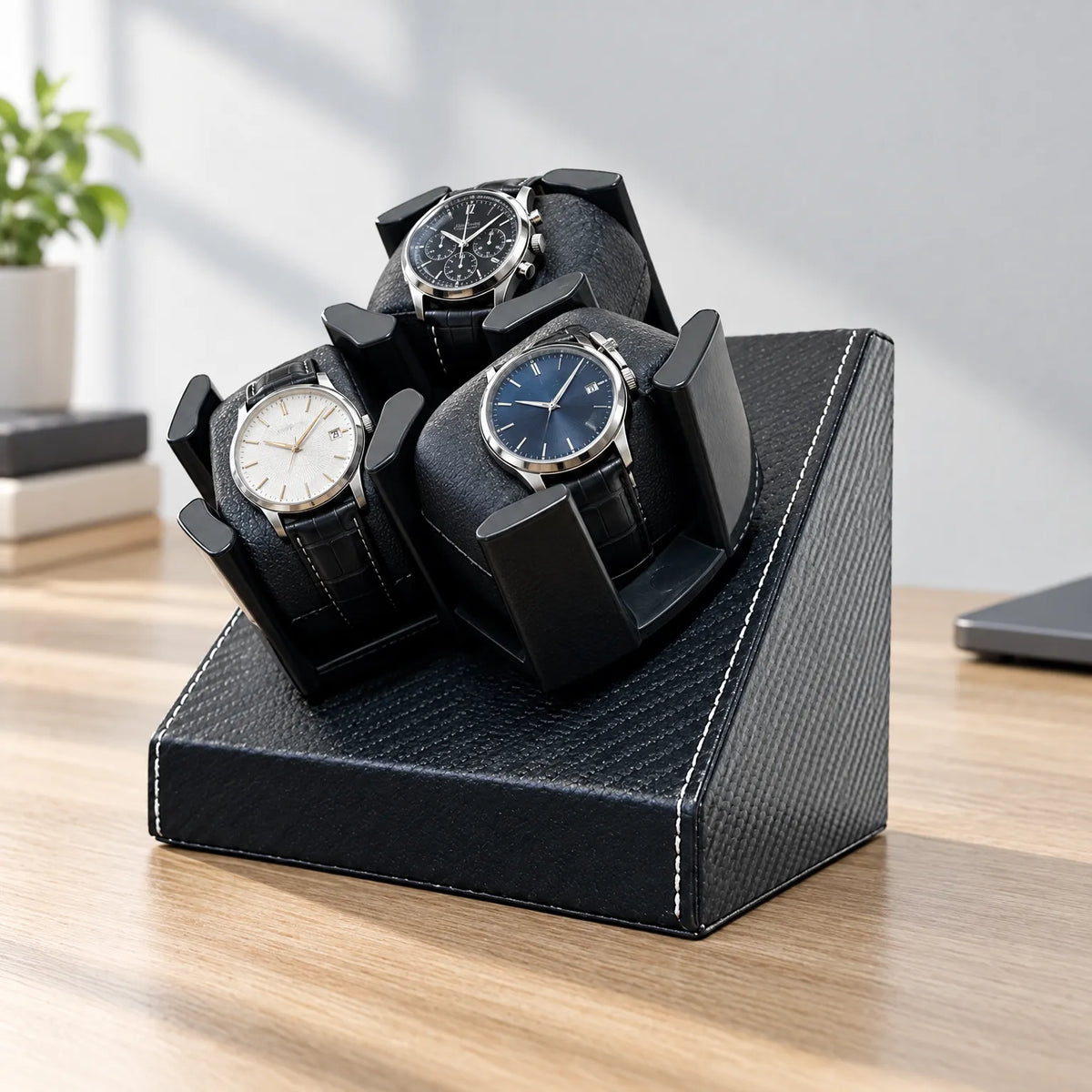 Automatic Three Slot Watch Winder