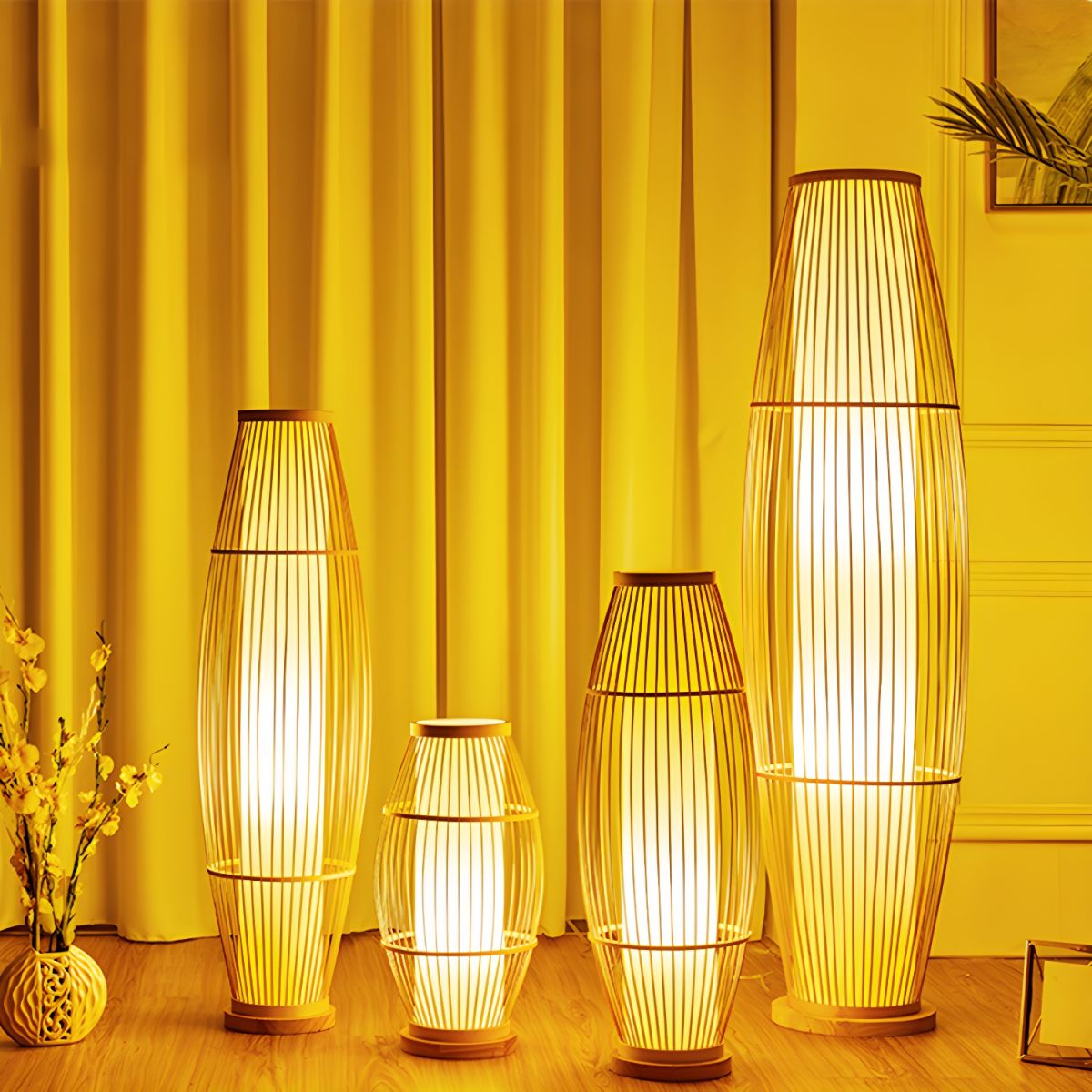 Bamboo Shade Floor Lamp for Soft Ambient Lighting | Norvelle