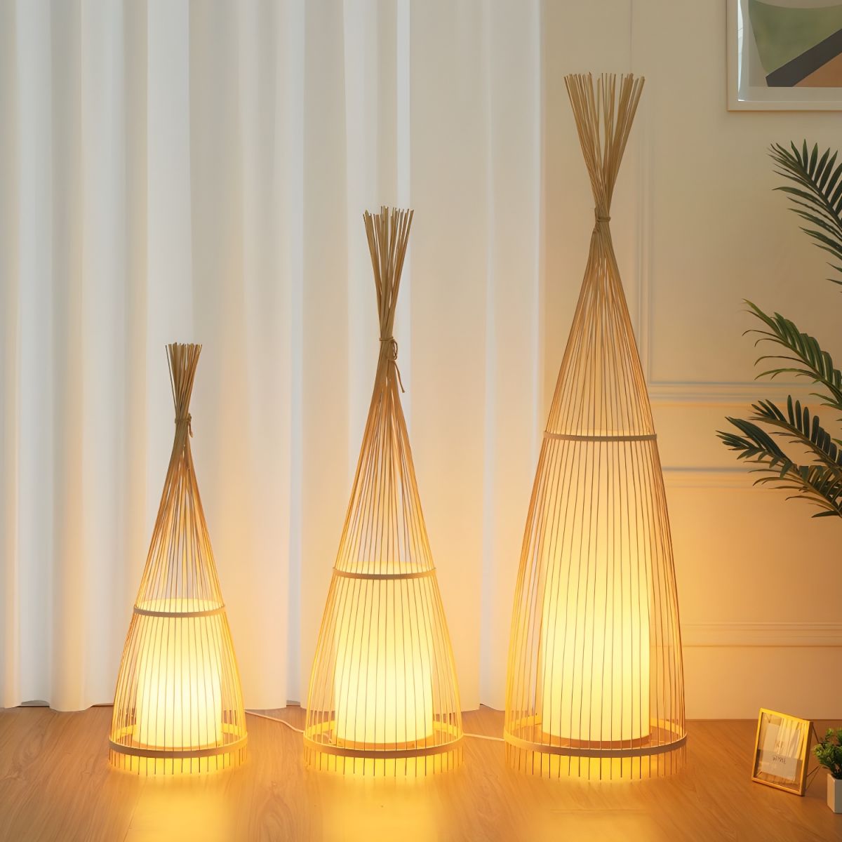 Bamboo Shade Floor Lamp for Soft Ambient Lighting | Norvelle