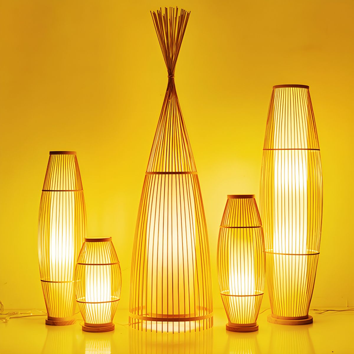 Bamboo Shade Floor Lamp for Soft Ambient Lighting | Norvelle