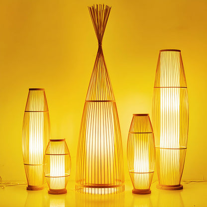 Bamboo Shade Floor Lamp for Soft Ambient Lighting | Norvelle
