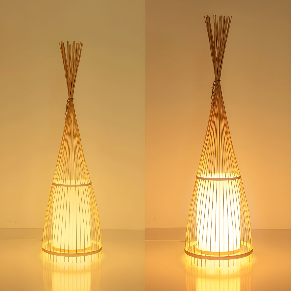 Bamboo Shade Floor Lamp for Soft Ambient Lighting | Norvelle