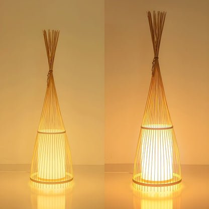 Bamboo Shade Floor Lamp for Soft Ambient Lighting | Norvelle