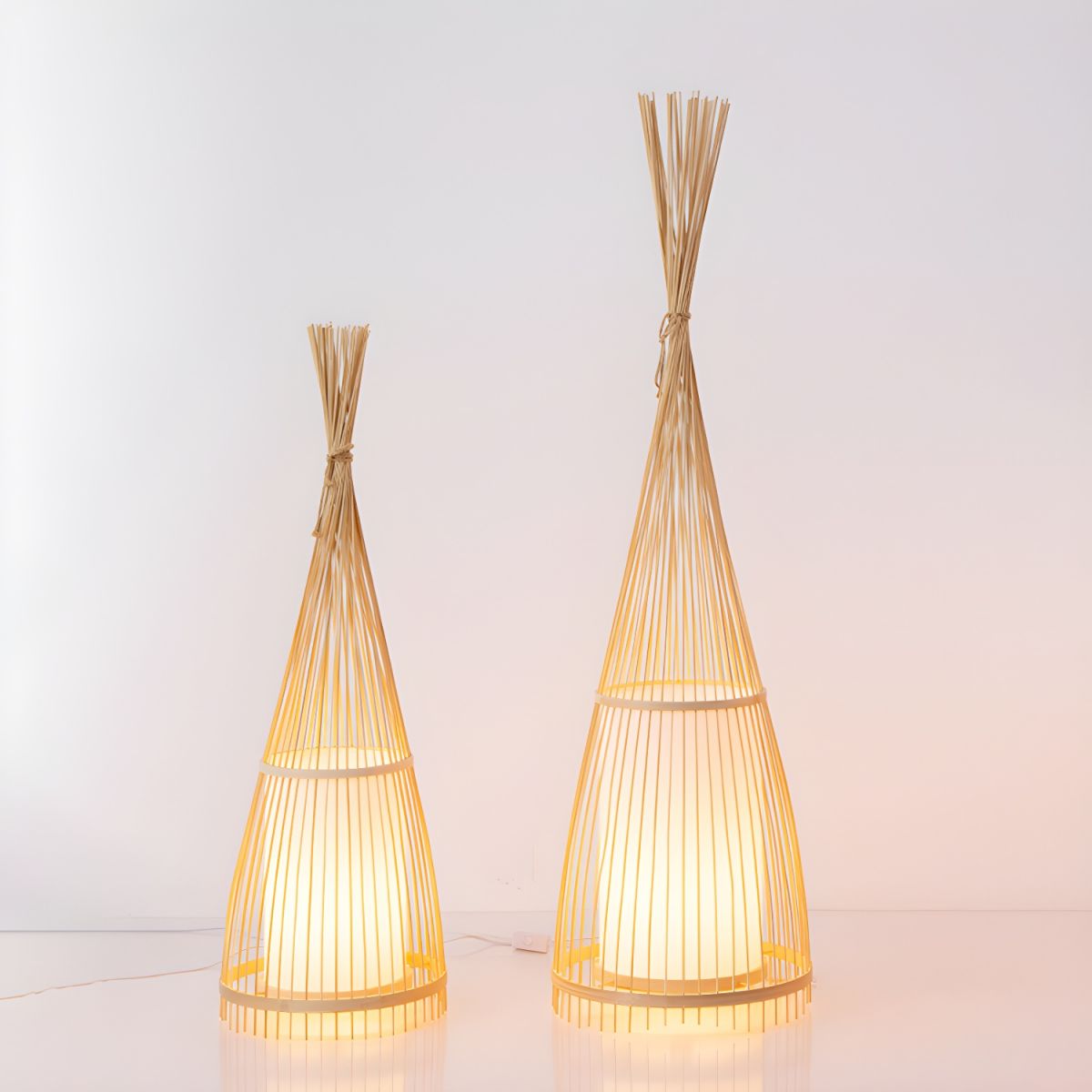Bamboo Shade Floor Lamp for Soft Ambient Lighting | Norvelle