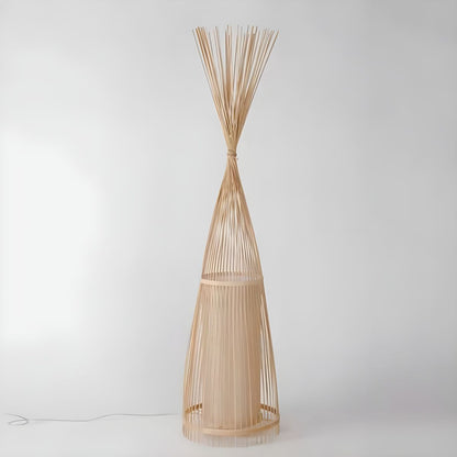 Bamboo Shade Floor Lamp for Soft Ambient Lighting | Norvelle