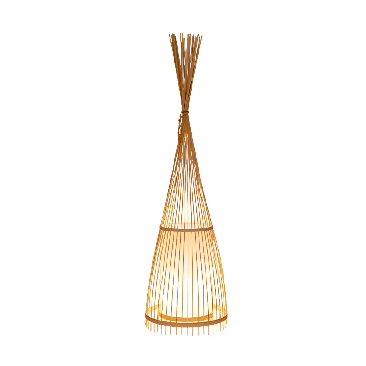 Bamboo Shade Floor Lamp for Soft Ambient Lighting | Norvelle