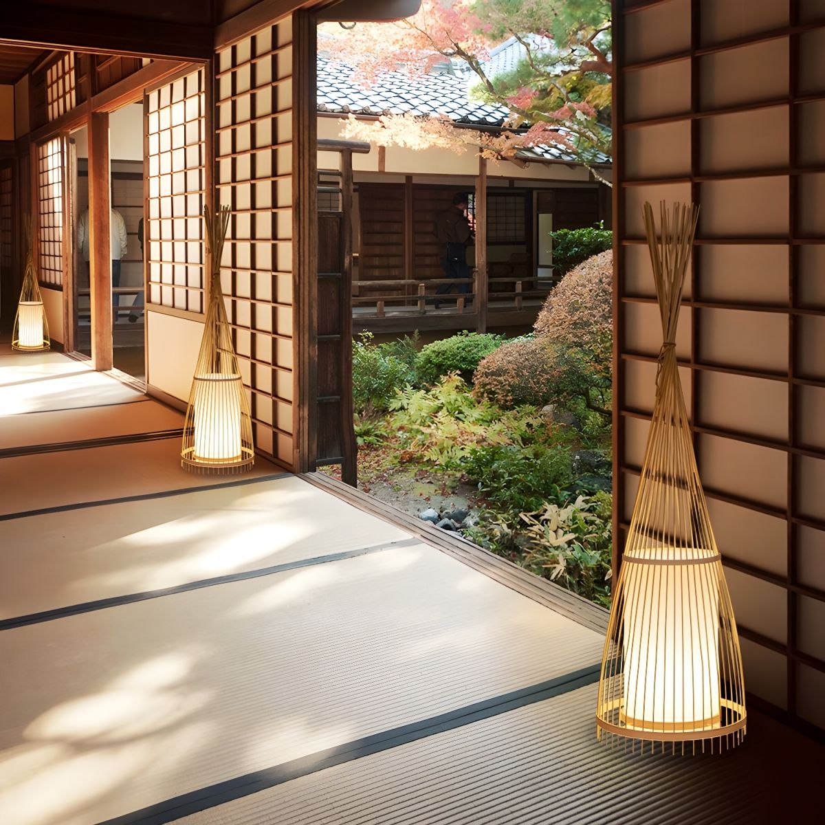 Bamboo Shade Floor Lamp for Soft Ambient Lighting | Norvelle