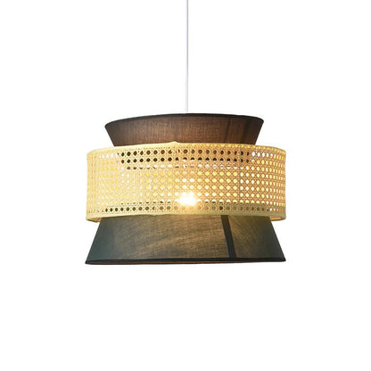 Bamboo Shade Oriental Pendant Light Hanging Design | Varello