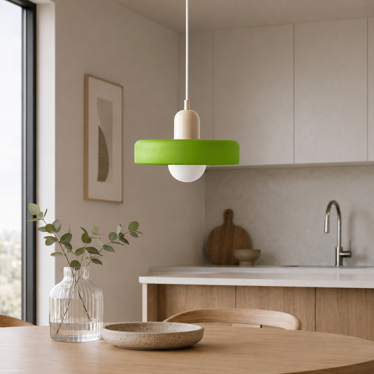 Bauhaus Coloured Glass Pendant Light Modern Design | Evarlo