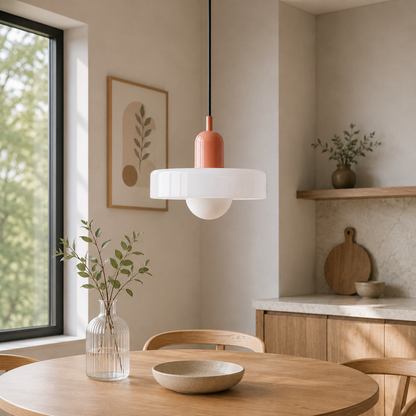 Bauhaus Coloured Glass Pendant Light Modern Design | Evarlo