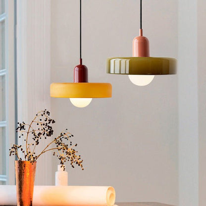 Bauhaus Coloured Glass Pendant Light Modern Design | Evarlo