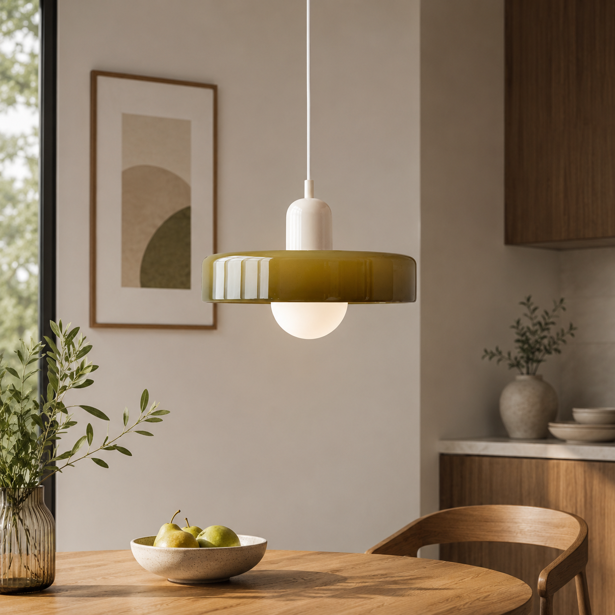 Bauhaus Coloured Glass Pendant Light Modern Design | Evarlo