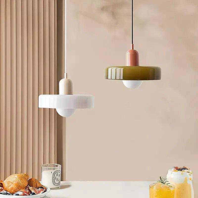 Bauhaus Coloured Glass Pendant Light Modern Design | Evarlo