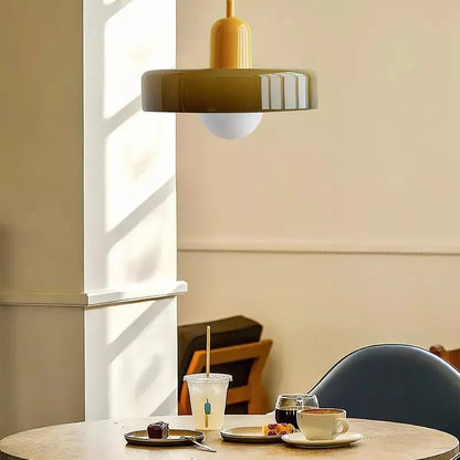 Bauhaus Coloured Glass Pendant Light Modern Design | Evarlo