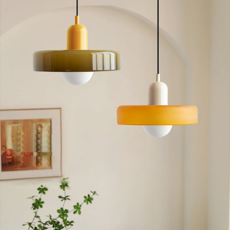 Bauhaus Coloured Glass Pendant Light Modern Design | Evarlo