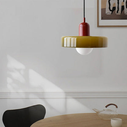Bauhaus Coloured Glass Pendant Light Modern Design | Evarlo