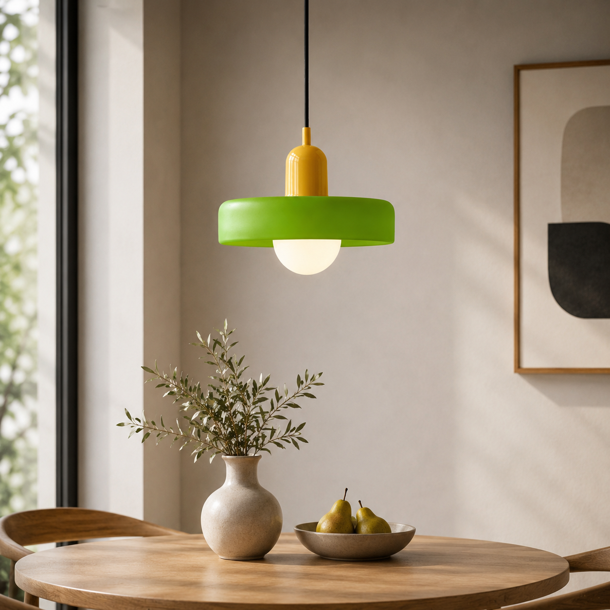 Bauhaus Coloured Glass Pendant Light Modern Design | Evarlo